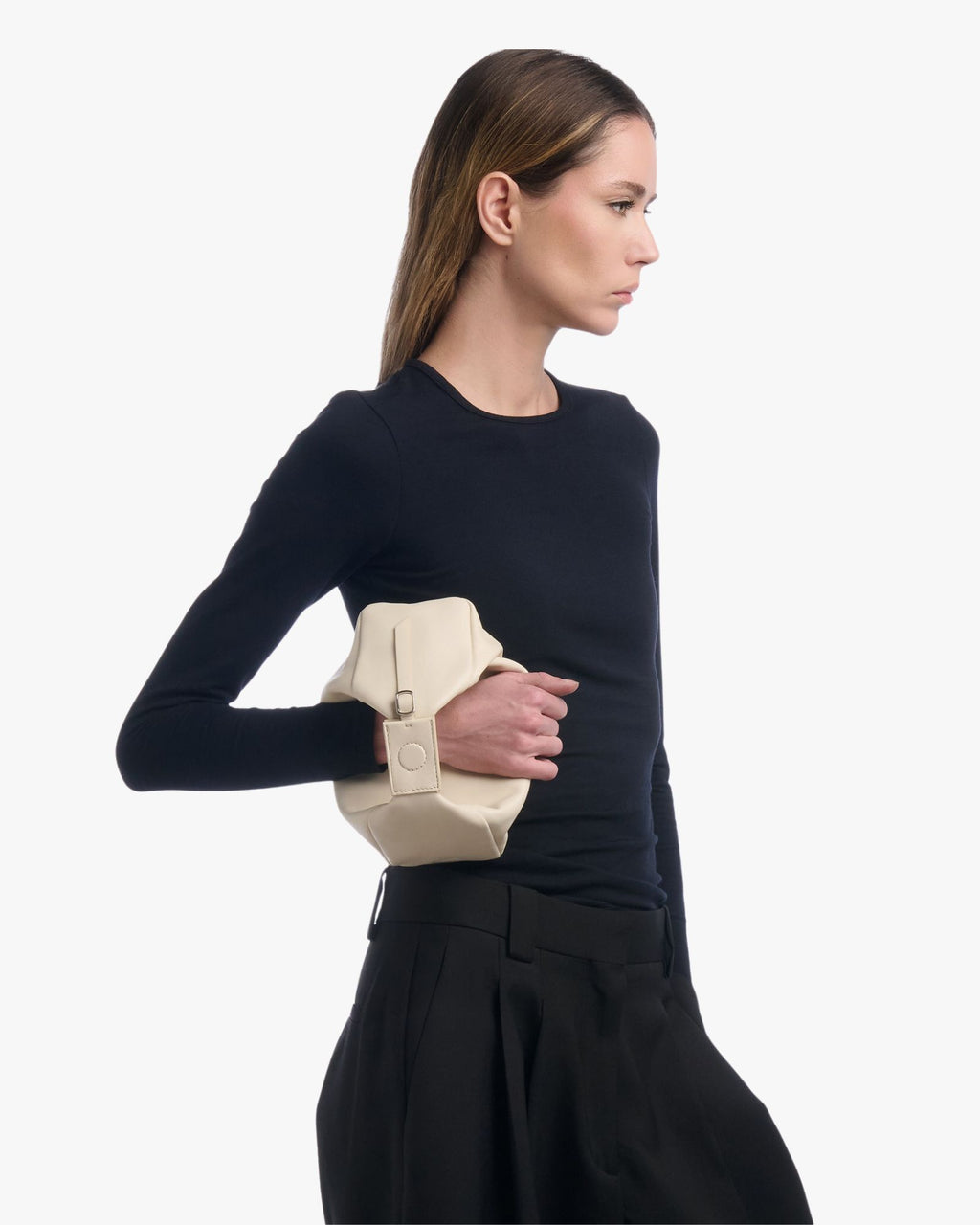 Joy Small Nappa Leather Bag – Cream