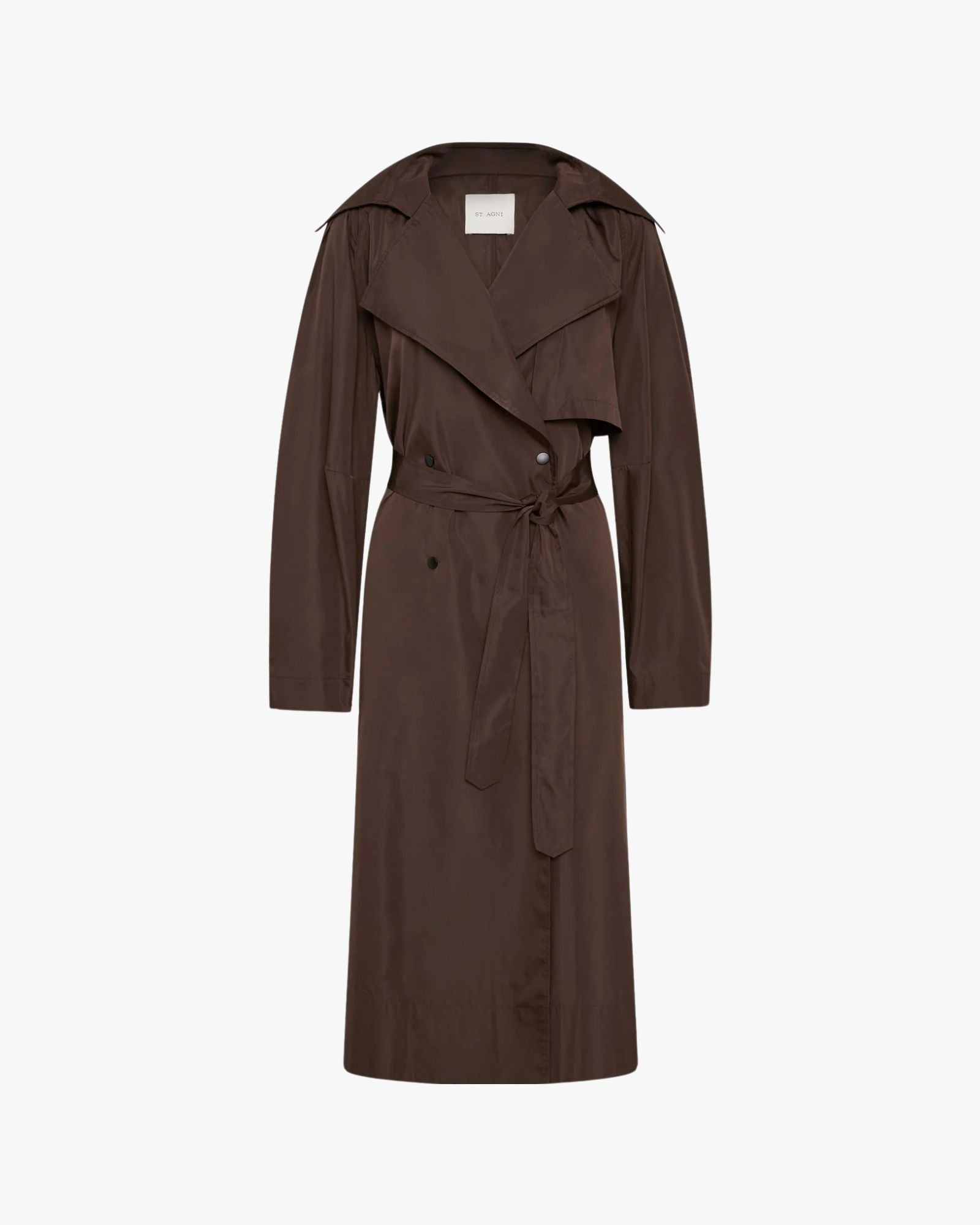 Paper Taffeta Relaxed Trench Mocha