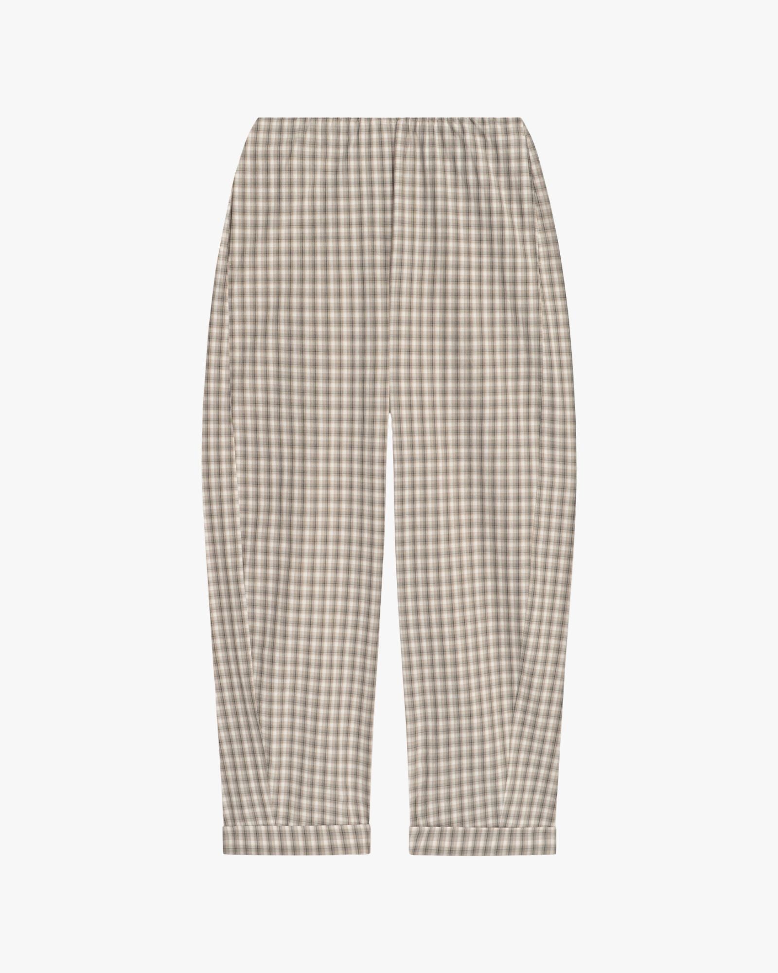 Yayoi Barrel Leg Pants Cream and Grey