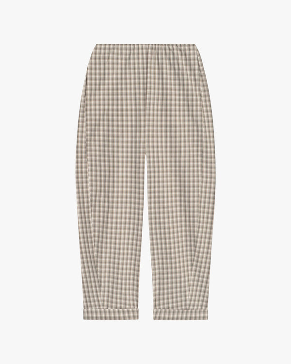 Yayoi Barrel Leg Pants Cream and Grey