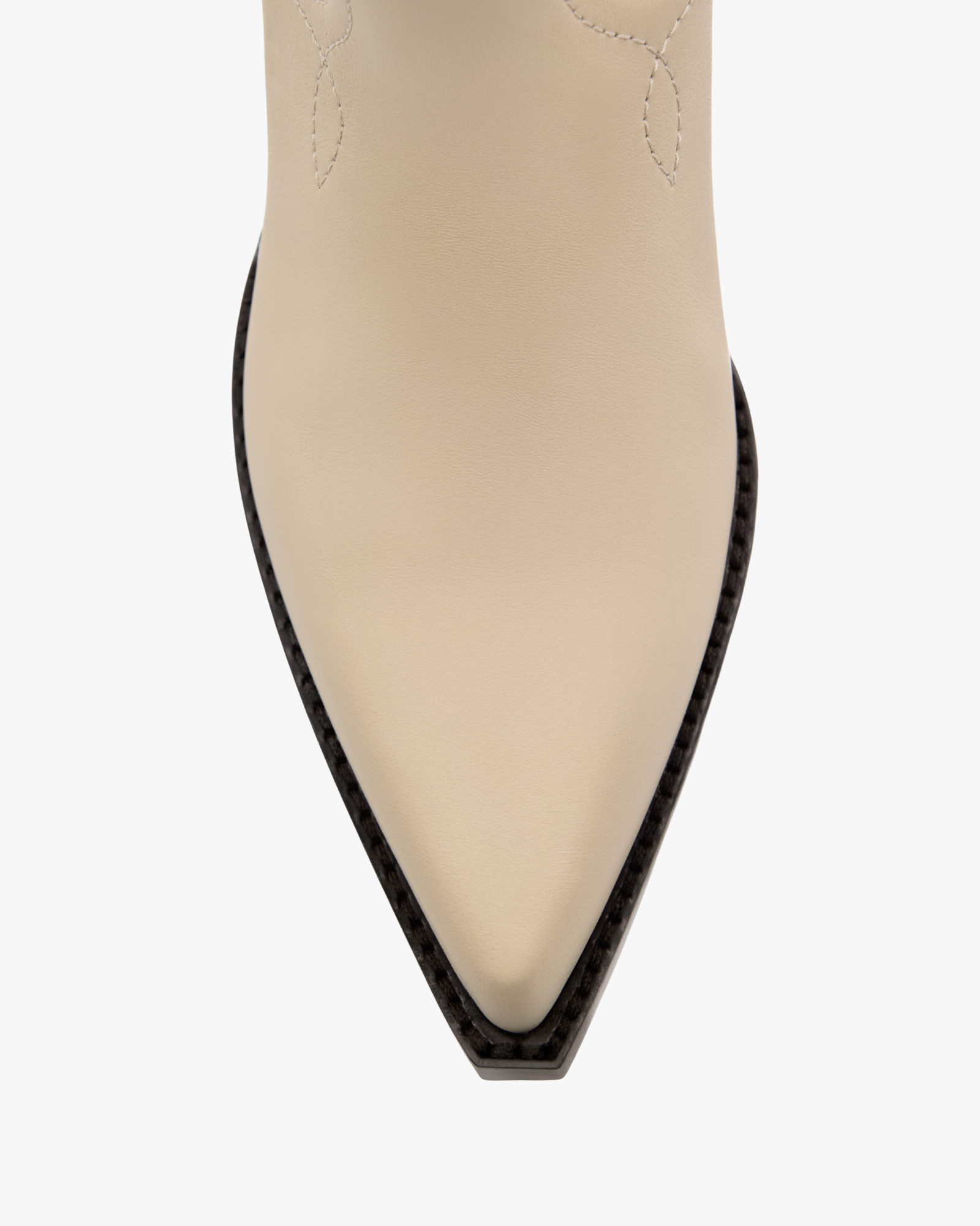 Yuma Cowboy Boots in Off White Veal Nappa